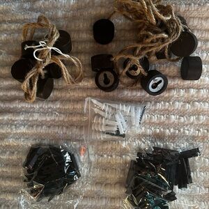 Rustic Black Wall Hooks Set